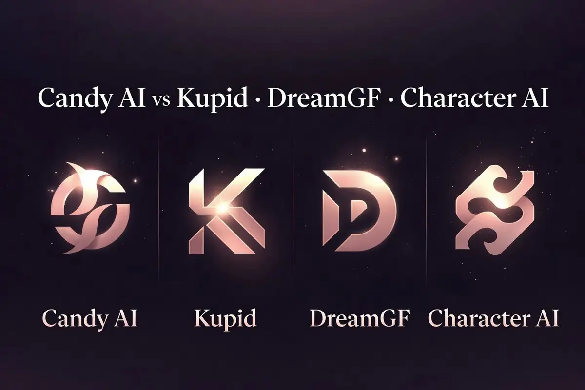Candy AI vs Kupid, DreamGF and Character AI comparison