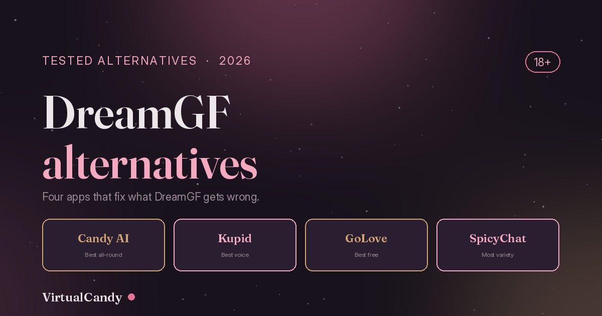 Best DreamGF alternatives 2026 — Candy AI, Kupid, GoLove and SpicyChat compared